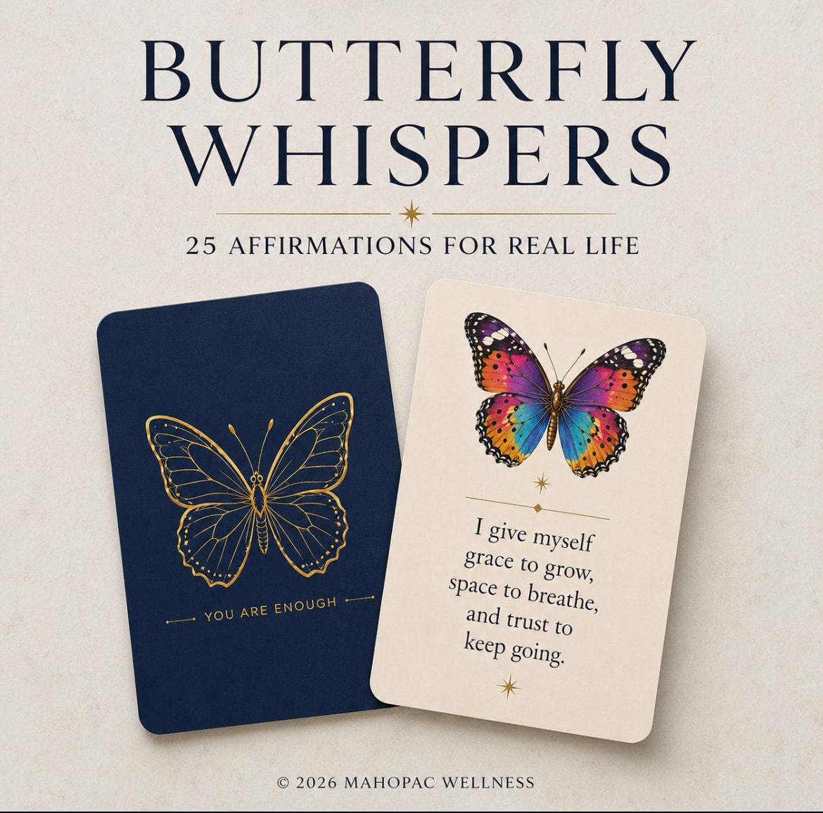 Butterfly Whispers digital affirmation deck with butterfly artwork