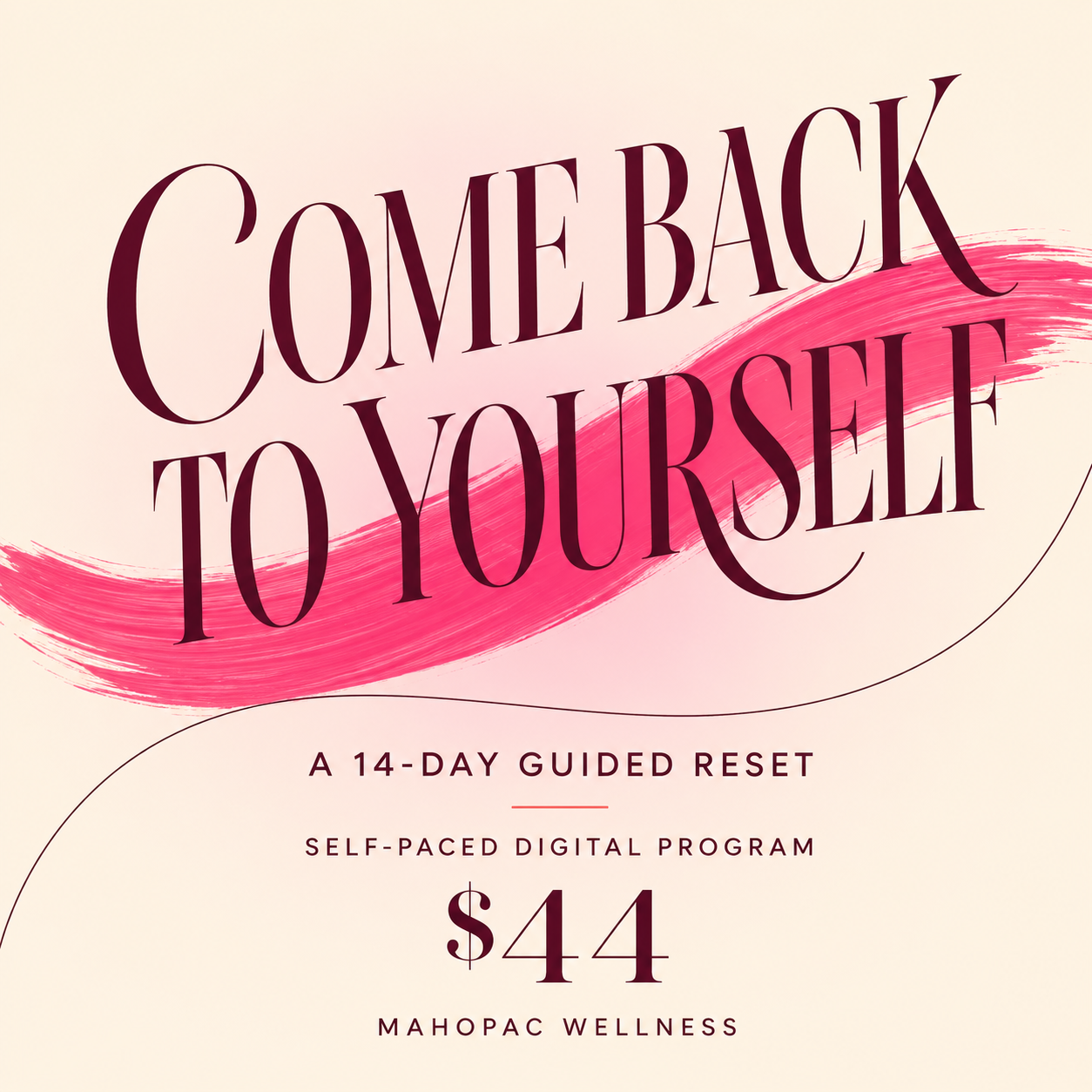 Come Back to Yourself 14-Day Guided Reset program cover
